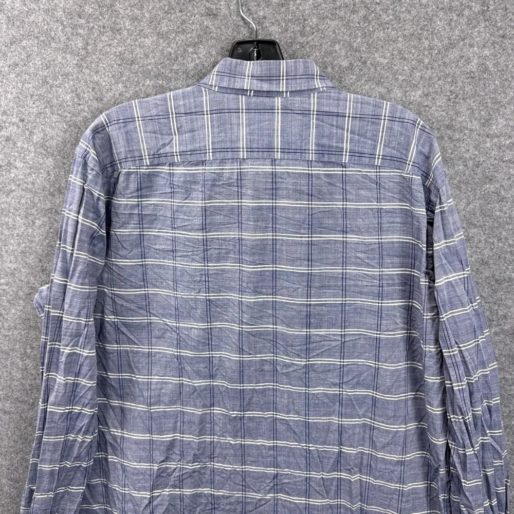 Banana Republic Mens XL Plaid‎ Soft Wash Standard Fit Cotton Button Down Shirt